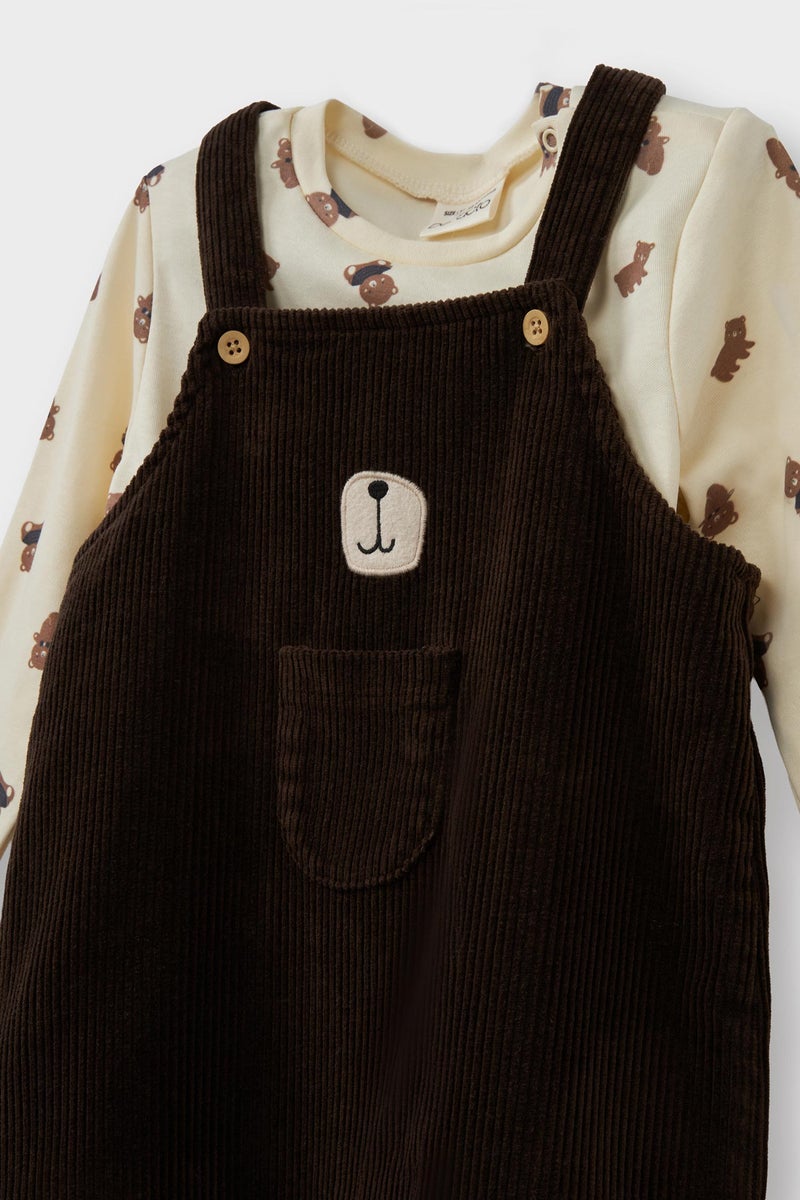DeFacto Brown BabyBoy 2 piece Regular Fit Set Casual - Image 2