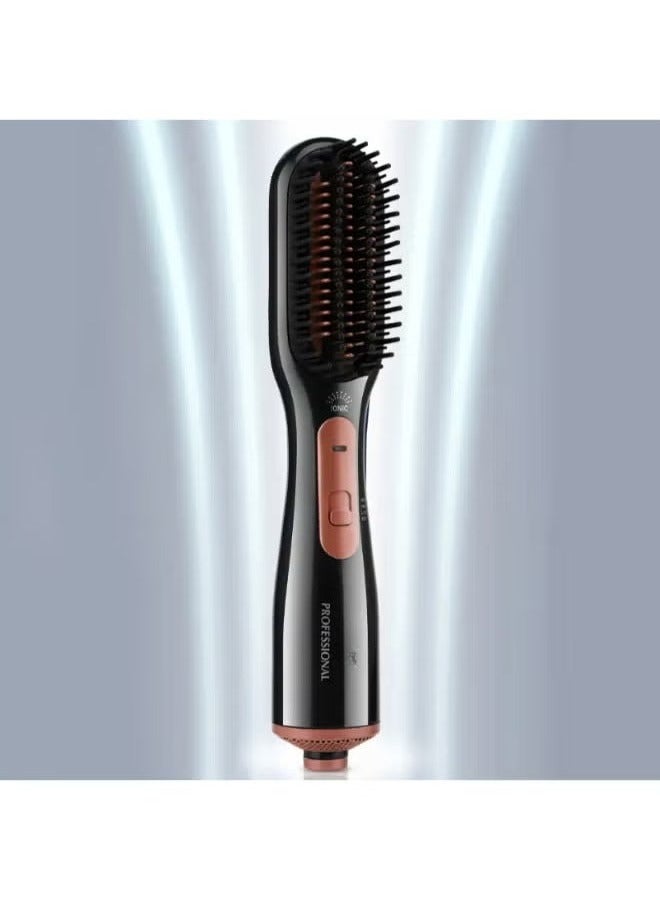 JOY CARE 3-In-1 Professional Hair Styling Brush Black/Rose Gold – Hot Air Dryer, Straightener & Volumizer – Ceramic & Ionic Technology For Frizz-Free, Smooth, Shiny Hair – Lightweight Hair Tool With Adjustable Heat Settings – Perfect For Daily Use & Travel - Image 3