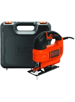 BLACK+DECKER Variable Speed Compact Jigsaw 520W Ergonomic Design Lock On Switch Dust Extraction 0° And 45° Bevel Settings Precision Cuts Lightweight Reliable Orange Ks701Ek Gb  - Image 1