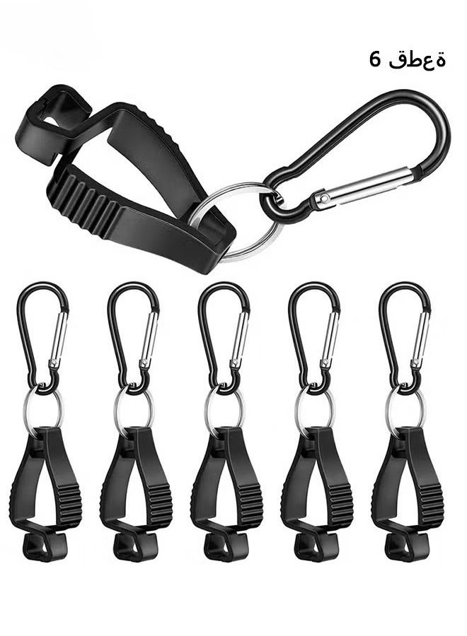 Bukela 6 Pack Glove Clips for Work Glove Holders,Glove Belt Clip With Metal Carabiners,Easy to Wear Glove Clip, Tools, & Towel Holder, Ideal for Men Safety Construction Worker Guard Labor - Image 1