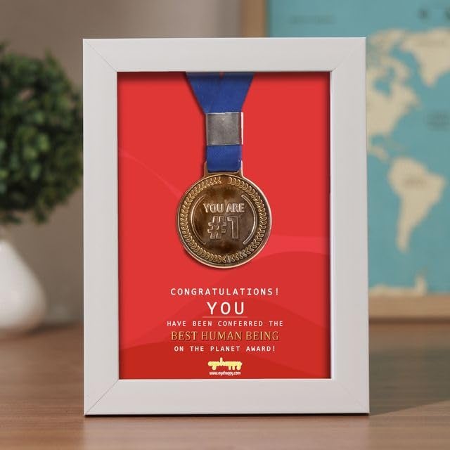 Oye Happy Medal Frame - Friendship Day Gift for Best Friend - Friendship Day Frame - Image 2