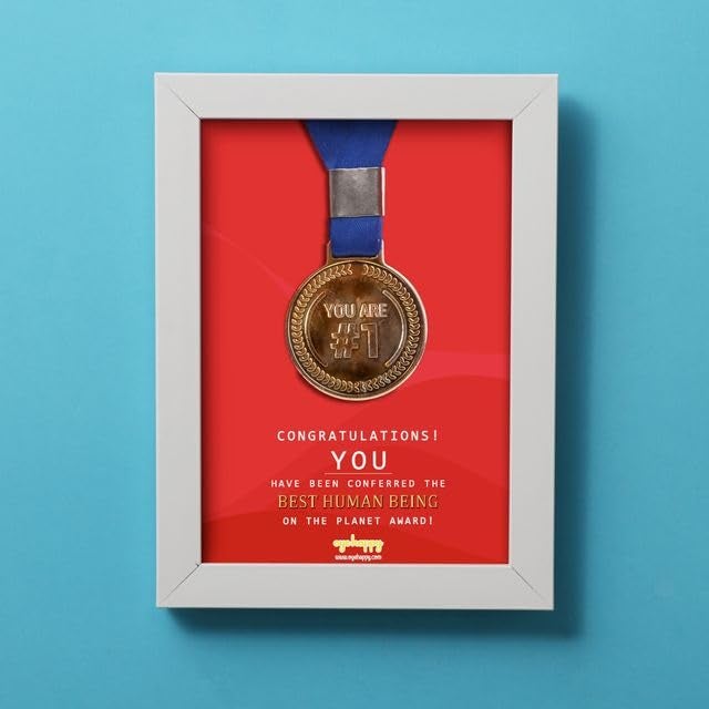Oye Happy Medal Frame - Friendship Day Gift for Best Friend - Friendship Day Frame - Image 4