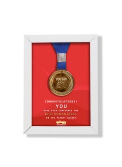 Oye Happy Oye Happy Medal Frame - Friendship Day Gift for Best Friend - Friendship Day Frame  - Image 1