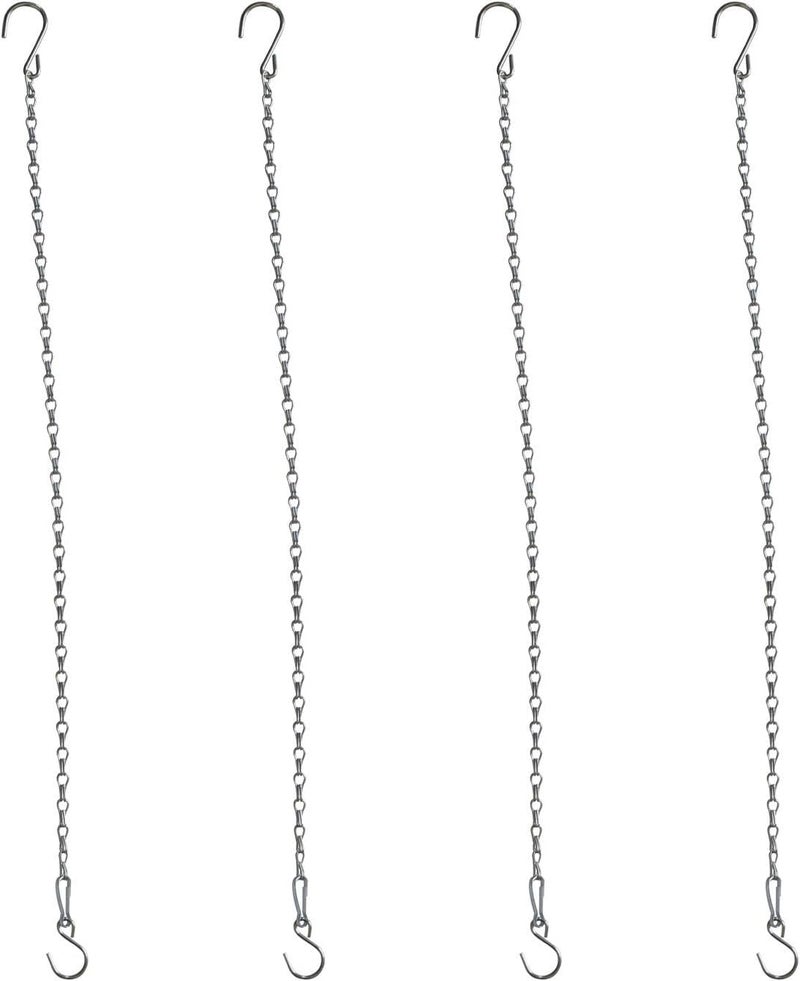 Sersberg Chain for Hanging Plants,25 Inch Silver Hanging Chain Basket Kits with Hooks for Bird Feeder Plant Extender Porch Wind Chime (Silver, 25 Inch-4PCS) - Image 1
