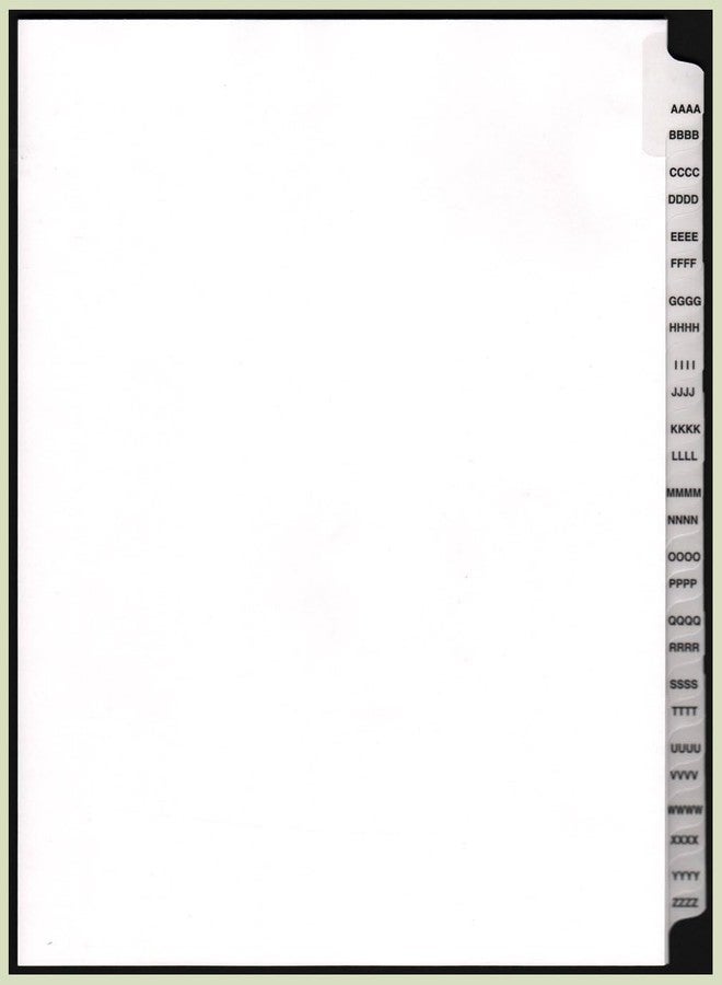 Exhibitindexes® Exhibit Tabs AAAA-ZZZZ (4A-4Z) Legal Tabs Made in USA - Image 3