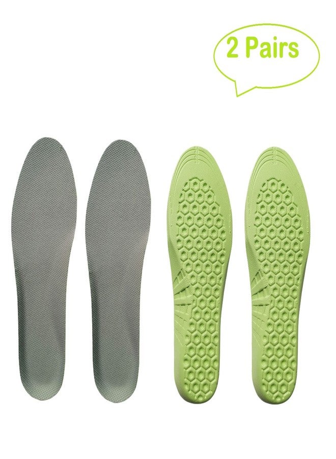 xiaopihou 2 Pairs Honeycomb Elastic Shock Absorbing Shoe Insoles Breathable Sneaker Inserts Sports Shoe Insole Replacement Insoles for Men Women Kids (kids3-4.5 / women4-6.5) - Image 2