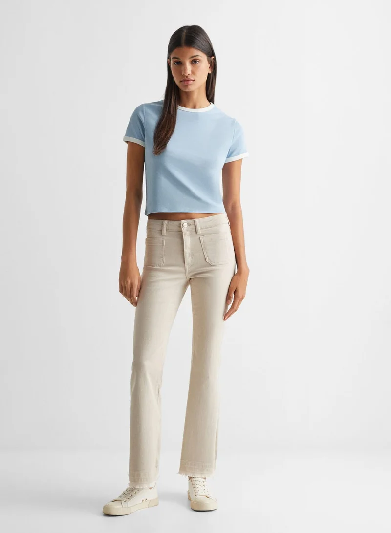 MANGO Youth Essential Crop T-Shirt