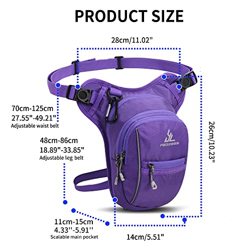 Peicees Leg Bag for Men Fanny Packs Women Men Outdoor Thigh Bags Motorcycle Ride Crossbody Backpack - Image 5