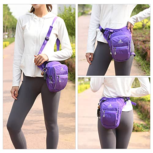 Peicees Leg Bag for Men Fanny Packs Women Men Outdoor Thigh Bags Motorcycle Ride Crossbody Backpack - Image 2
