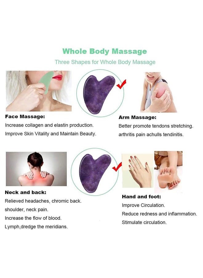Ditind Gua Sha, Gua Sha Facial Tools, Guasha Tool for Face Tighten Skin, Gua Sha Massage Beauty Tool for Body Eyes Neck Massager with Travel Box - Image 5