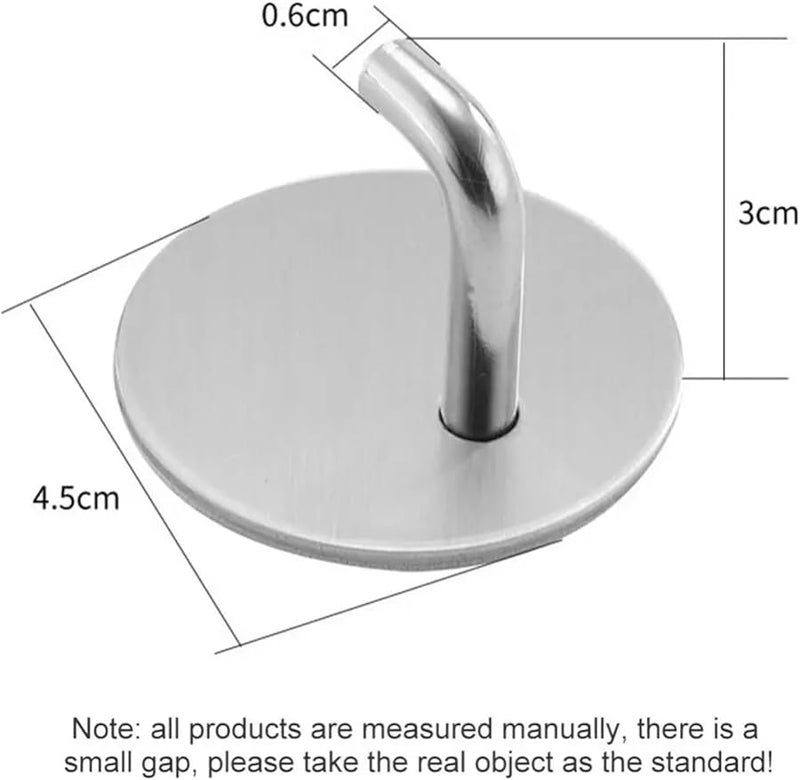 الخطافات الحائطية البيضاء 20 قطعة، شريط لاصق ذاتي، من الفولاذ المقاوم للصدأ، لتعليق المناشف والمفاتيح والمظلات، للمطبخ والحمام - Image 3