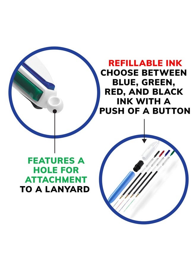 BIC 4-Color Original Retractable Ball Pens, Medium Point (1.0mm), 3-Count Pack, Retractable Ball Pen With Long-Lasting Ink - Image 5