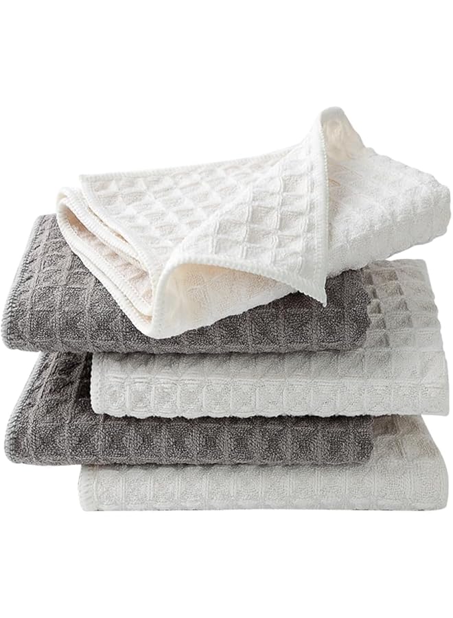 promass Waffle Weave Dish Towels, Absorbent, for Coffee Shop, Bar, Kitchen Cleaning, Glass Wiping - Image 1