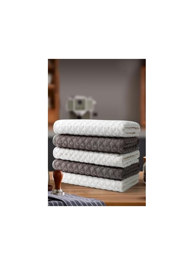 promass Waffle Weave Dish Towels, Absorbent, for Coffee Shop, Bar, Kitchen Cleaning, Glass Wiping - Image 2