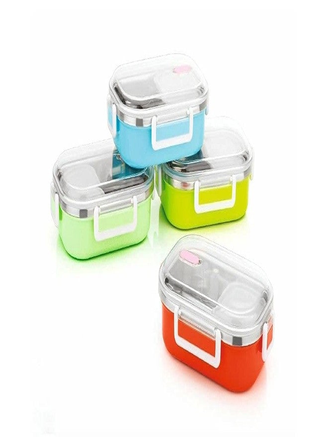 Gcrox Airtight Leak Proof Insulated Stainless Steel BPA Free Insulated Lunch/Tiffin Box with Removable Inner Plate for Women and Men Office, Kids to School, Tiffin (Multicolor) - Image 1