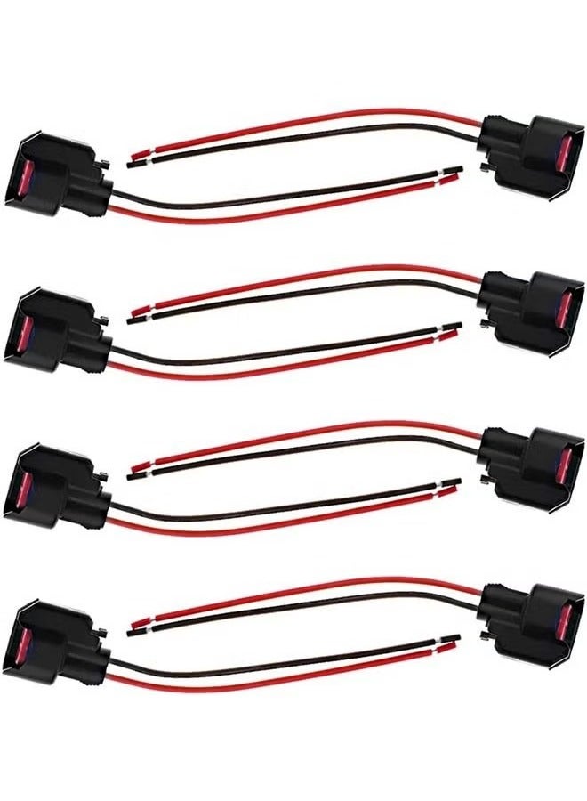 Generic 8PCS Fuel Injector Pigtail Connector Plug Wire EV6 Compatible with Ford Mustang F150 F250 Crown Victoria  - Image 2