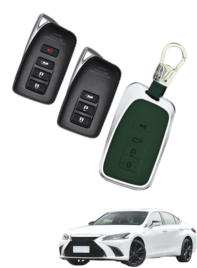 Generic Car key cover, suitable for Lexus, perfectly wraps car keys, high-end, drop-resistant, material: first layer cowhide and aluminum alloy. goodcar  - Image 1