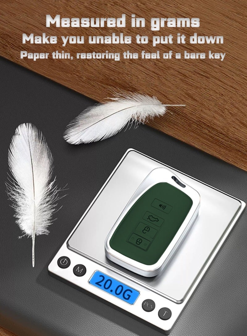 غطاء مفتاح السيارة ، مناسب لـ Lexus ، مفاتيح السيارة الملفوفة تمامًا ، عالية الجودة ، مقاومة للسقوط ، مادة: الطبقة الأولى من جلد البقر وسبائك الألومنيوم. - Image 4