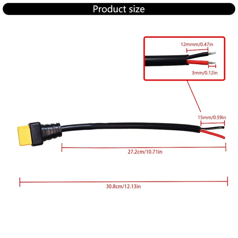19 69 Inch Long Male to Pigtail 2 Pin Bare Wire Connector Cable for UAV Remote Control Aircraft - Image 4