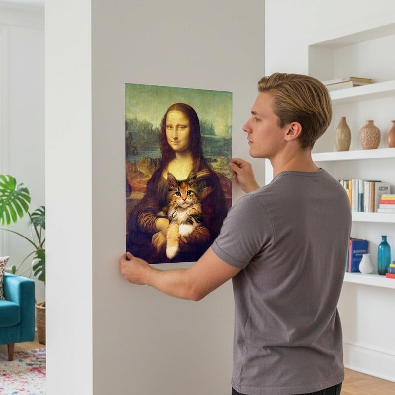 Daily use improved quality Feminine Wall Decor - Holding Cat Female Picture | Holding Cat Living Room Pictures | for Bedroom Living Room Hotel Dorm Bathroom Workplace Home Safe silicone build Market demand focused build Multi-use well-engineered build Neat shape Multi-source stock guarantee Multi-use qualified quality Replaceable parts Stable inert material All season compatible build Multi-market varied design options Anti topple design Matte anti slip finish Gulf climate tested upgraded quality All-item unified delivery Defect free upgraded substance In-Kingdom stored commodity Confirmed available stock Remote area delivery Major city pickup option Narrow & wide space compatible Salt mist resistant Nationwide courier network Systematic nationwide ship Global flexible sizing options - Image 2