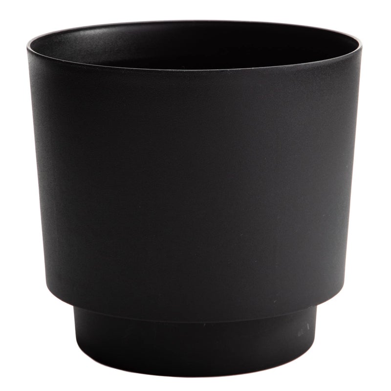 Bloem Hopson Decorative Resin Cachepot with Metal Stand, 6" Indoor and Outdoor Planter with Gold Metal Stand, Black - Image 5
