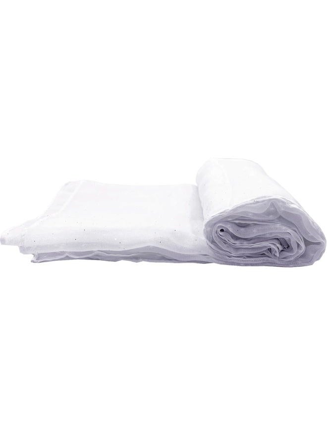 Woogwin Women's Cotton Scarves Lady Light Soft Fashion Solid Scarf Wrap Shawl, Glitter White, One size - Image 3