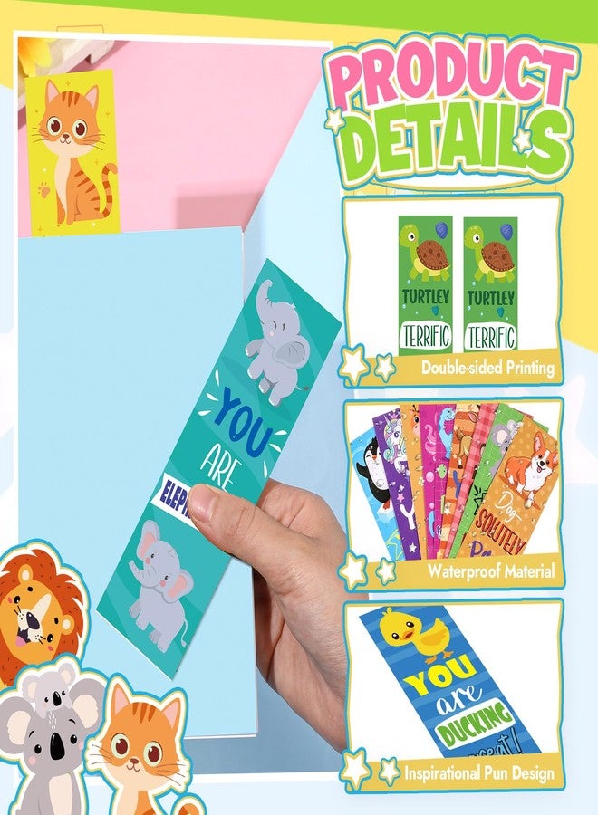 MotiMind 96 Pcs 24 Styles Bookmarks Bulk Teacher Bookmarks for Students Back to School Supplies Classroom Reward Inspirational Gifts for Kids Motivational - Image 4
