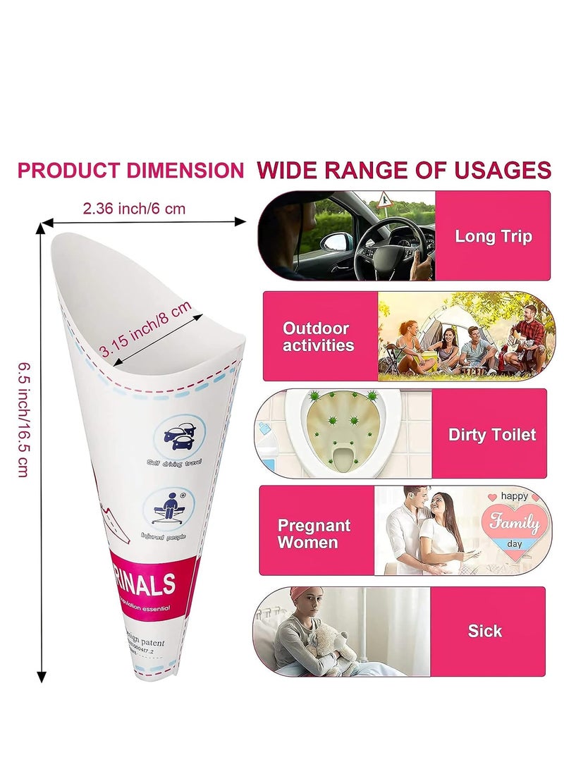 20 Pack Disposable Female Urination Device, Female Urinal Funnel Pee Cups, No More Worries Using Public Restrooms at Festivals, Camping, Travel, Irreplaceable Post Surgery Aid - Image 2
