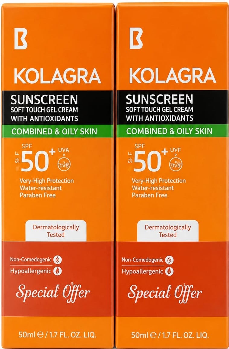 KOLAGRA SUNSCREEN GEL CREAM SPF50+ 50ML 1+1 - Image 1