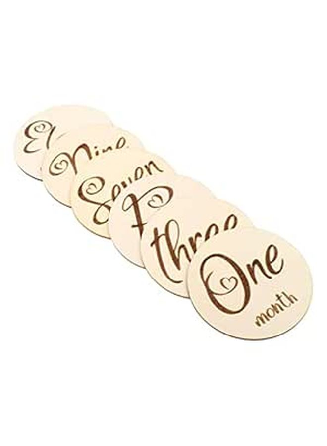 Double Sided Milestone Cards 6pcs Newborn Baby Month Photo Prop - Image 1
