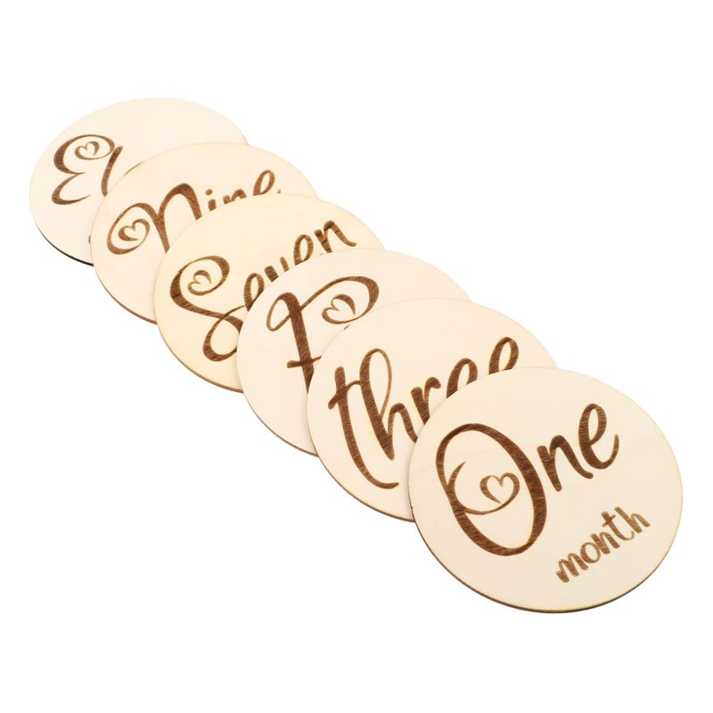 Double Sided Milestone Cards 6pcs Newborn Baby Month Photo Prop - Image 2