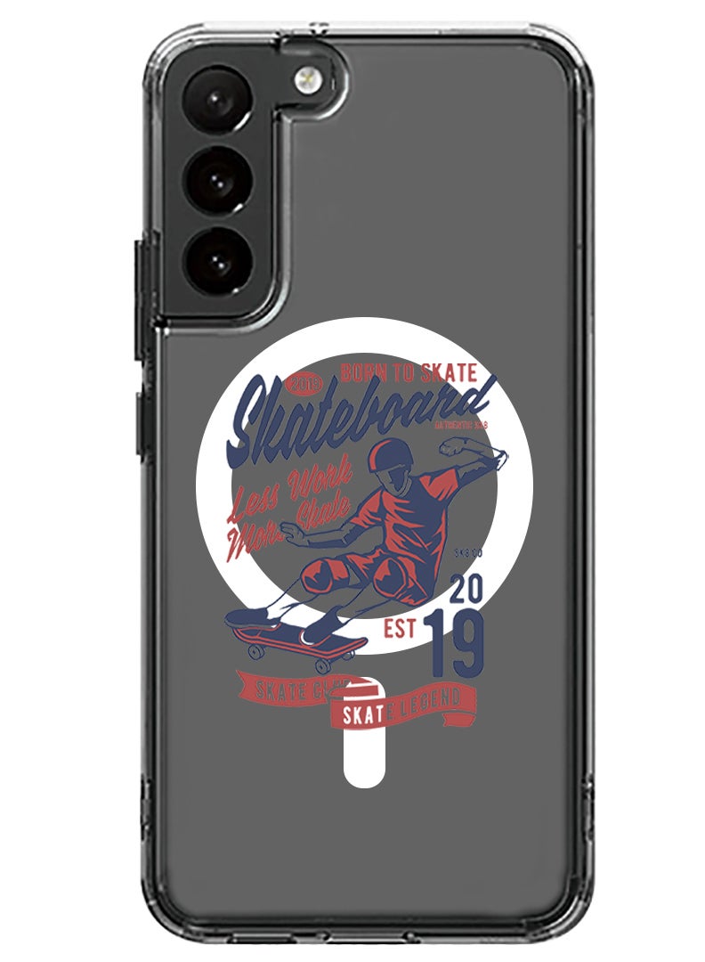 Theodor Magnetic Case for Samsung Galaxy S23 6.1-inch Compatible with MagSafe Wireless Charging, Shockproof Phone Bumper Cover Skateboard copy - Image 1