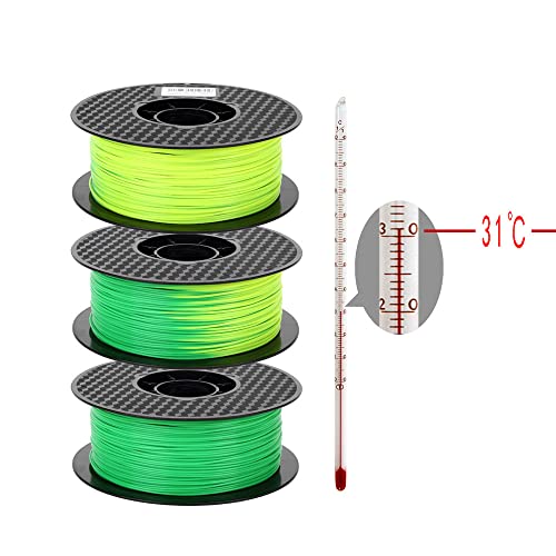 CC3D Temperature Color Changing PLA Green to Yellow PLA Filament 1.75 mm 1KG 3D Printer Filament Spool Heat Color Change PLA Filament for 3D Printer 3D Pen PLA Material - Image 2