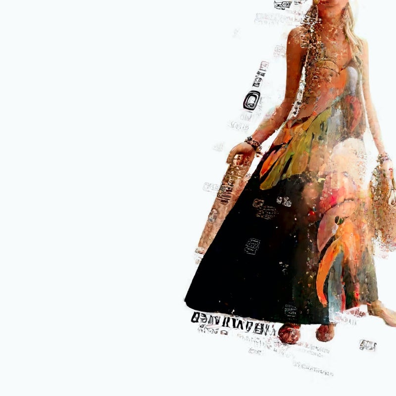 Women's V-Neck Sleeveless Printed Maxi Dress Summer Casual - Image 5