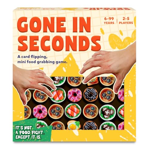 Gouda Games Gone in Seconds FastPaced Mini Food Game for Kids Teens Adults Quick Reflex Family Party Board Game Hilarious Food Grab Challenge Replayable Fun Gift for Ages 6 7 8 Up 25 Players - Image 1