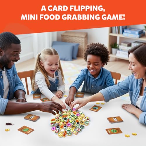 Gouda Games Gone in Seconds FastPaced Mini Food Game for Kids Teens Adults Quick Reflex Family Party Board Game Hilarious Food Grab Challenge Replayable Fun Gift for Ages 6 7 8 Up 25 Players - Image 5
