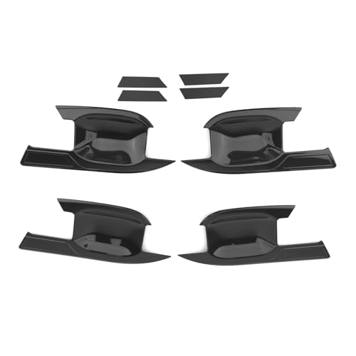 JUIVEEL ABS Car Exterior Door Handle Bowl Cover Outside Door Bowl Protective Door Bowl Cover Trim Set Compatible with Hyundai Santa Fe 20242026 Accessories Glossy Black Style - Image 3