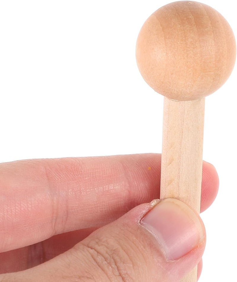 10pcs Natural Beech Wood Pegs for Pegboard Wall Organizer Hooks, 10mm Diameter X 60mm Length Wooden Pegs for Craft Storage and Display in Home Workshop - Image 3