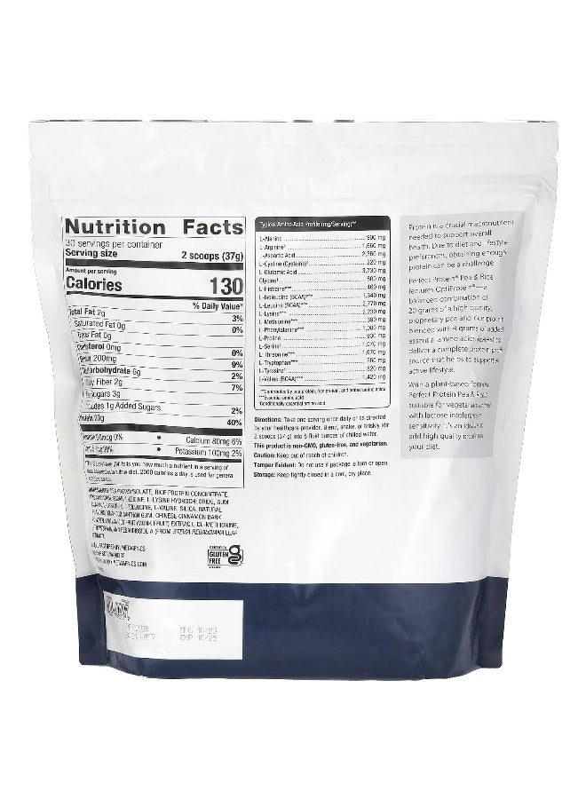 Metagenics, Perfect Protein® Pea & Rice, Natural Vanilla, 2 lb 7.15 oz (1,110 g)