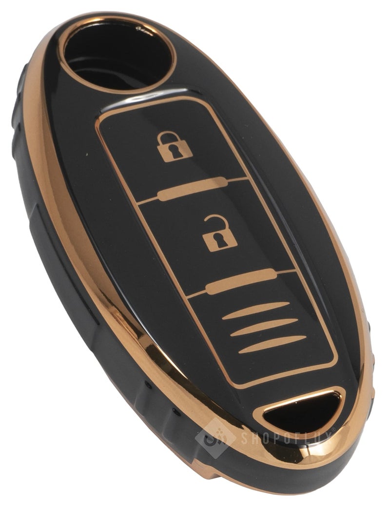 Shopoflux® TPU Key Cover Compatible with Nissan Magnite Smart Key (Black) - Image 1