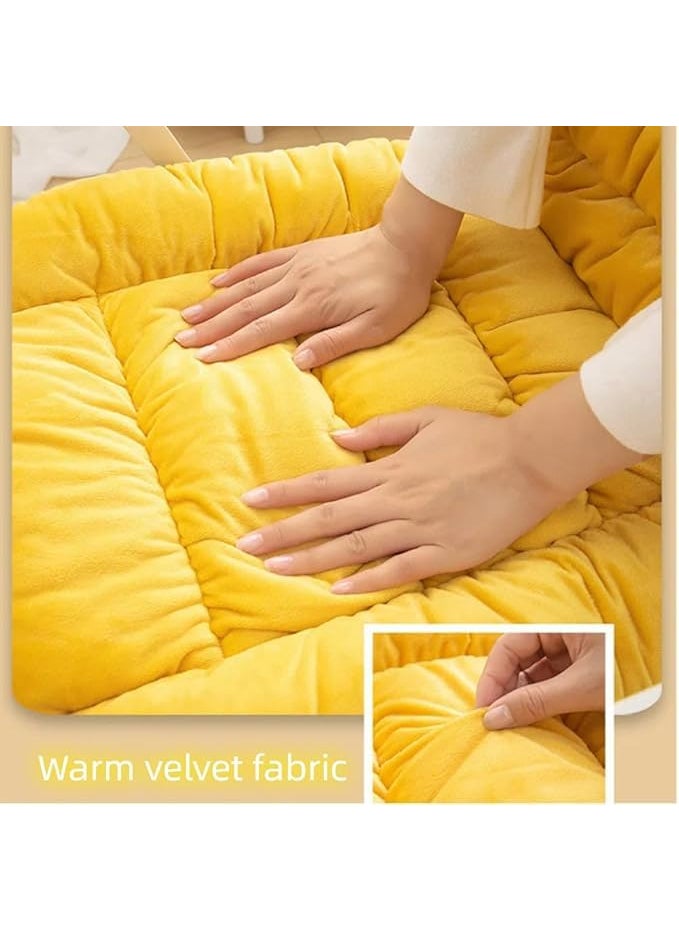 Brikipth Brikipth Outdoor Patio Cushion Chair Cushion for Rocking Chair Thick Back Pillow Seat Cushion with Ties Outdoor Garden Lounge Chair Mat All Weather Replacement Rocking Chair Cushions  - Image 2