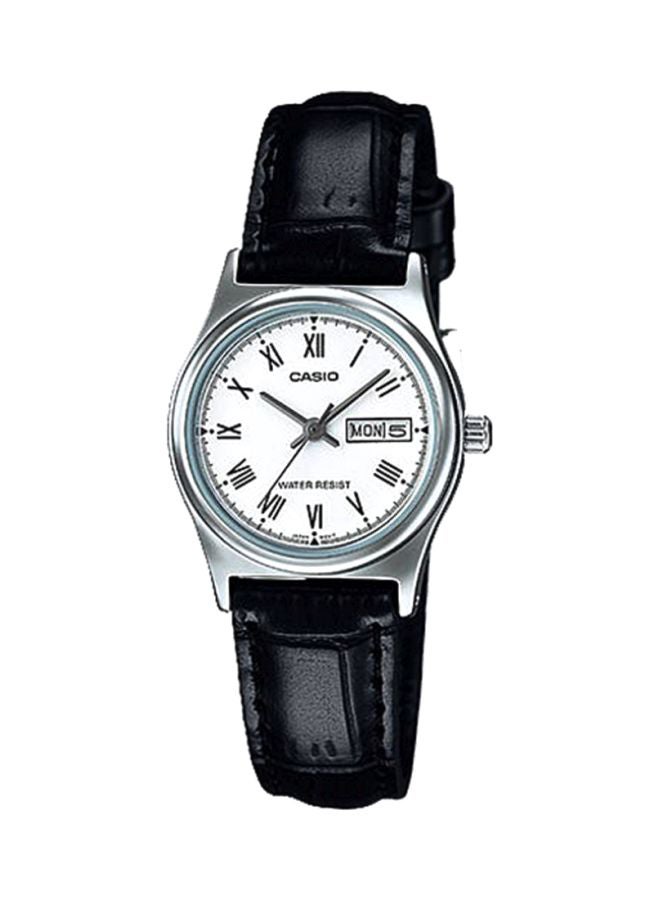 CASIO Women Leather Quartz Analog Watch LTP-V006L-7BUDF - 25 mm - Black - Image 1