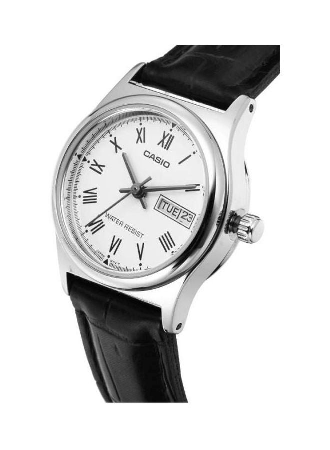 CASIO Women Leather Quartz Analog Watch LTP-V006L-7BUDF - 25 mm - Black - Image 4