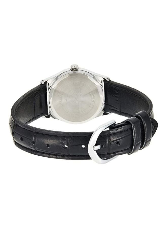 CASIO Women Leather Quartz Analog Watch LTP-V006L-7BUDF - 25 mm - Black - Image 2