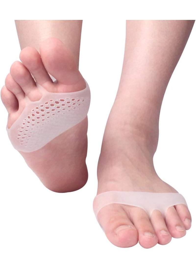 FOOTINSOLE.COM Metatarsal Ball of Foot Cushion Pads for Pain Relief, Forefoot Cushioning - Men & Women's Gel Shoe Sleeve Inserts (1 Pair) 