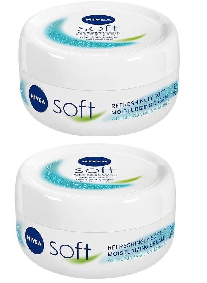 نيفيا قطعتبن من كريم ناعم منعش ومرطب50 مل - Image 1