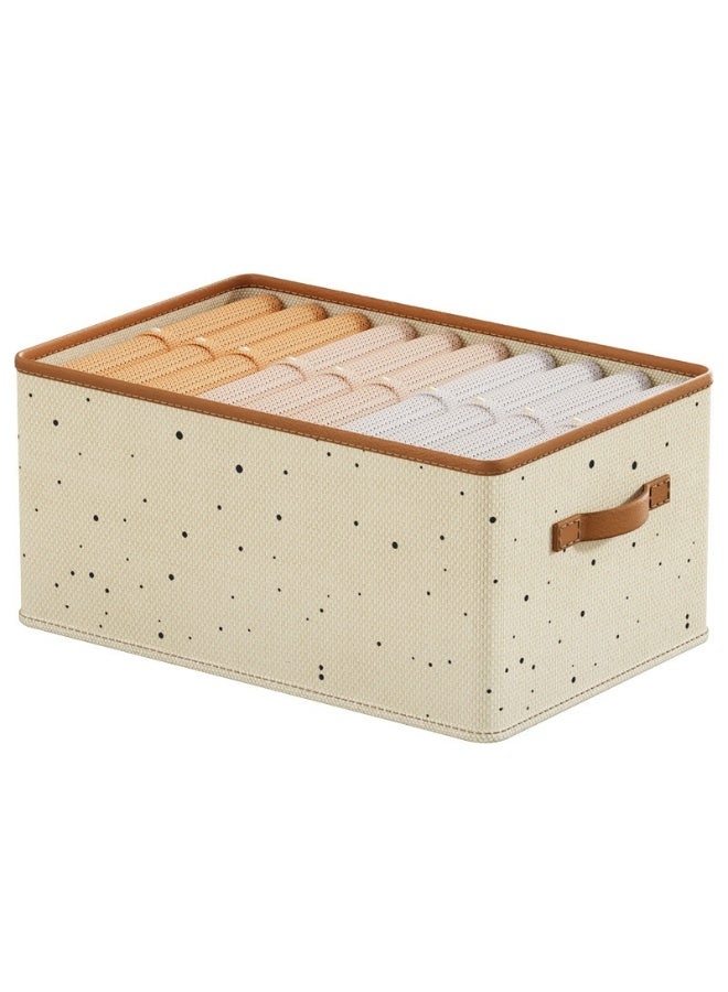 Living Heavy-duty canvas storage box, 17 kg capacity, with a rigid internal structure and double zipper for organizing clothes and quilt - Image 3