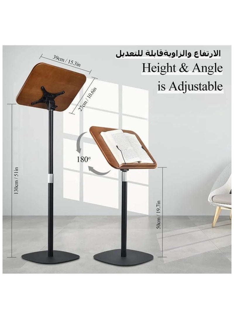 JOGAMS Adjustable Book Stand for Reading Standing Bible Music Sheet Stand Laptop Phone Projector Recipe Tablet Stand with Page Paper Clip for Display for Sofa Office Meeting Room Bedside  - Image 2
