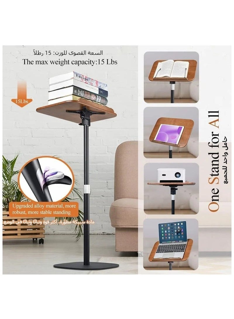 JOGAMS Adjustable Book Stand for Reading Standing Bible Music Sheet Stand Laptop Phone Projector Recipe Tablet Stand with Page Paper Clip for Display for Sofa Office Meeting Room Bedside  - Image 3