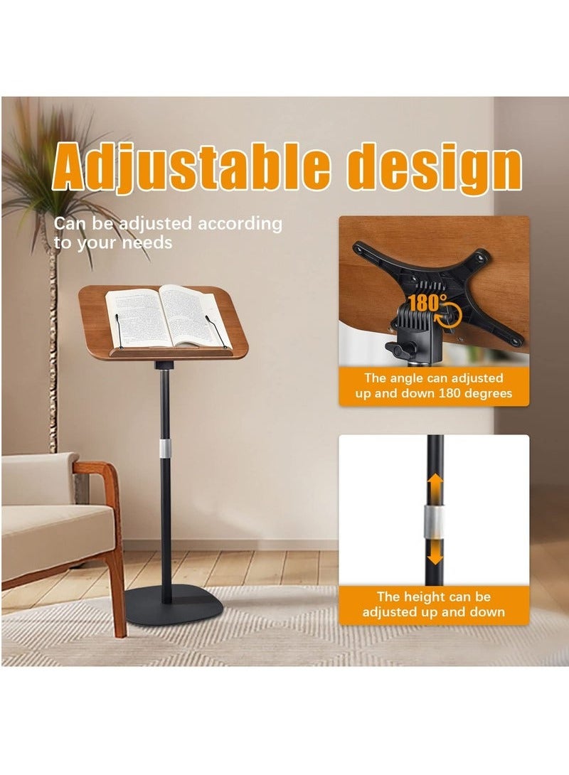 JOGAMS Adjustable Book Stand for Reading Standing Bible Music Sheet Stand Laptop Phone Projector Recipe Tablet Stand with Page Paper Clip for Display for Sofa Office Meeting Room Bedside  - Image 4